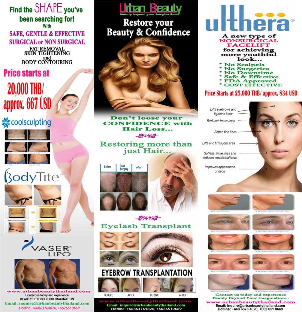 skin tigthening ulthera facelift coolsculpting thailand