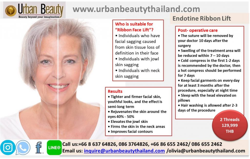 Revolutionary Endotine Ribbon Lift Facelift Thailand - Urban Beauty ...